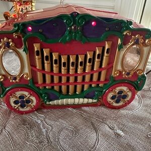 VINTAGE EUC MR CHRISTMAS HOLIDAY 6 HORSE CAROUSEL CIRCUS ORGAN PLAYS 21 CAROLS